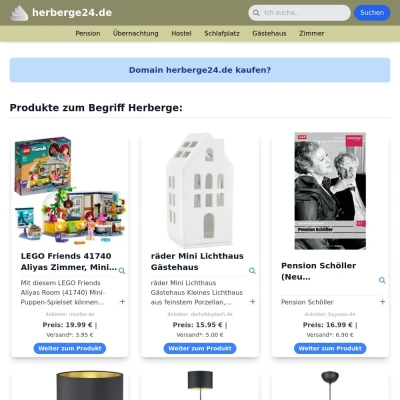 Screenshot herberge24.de