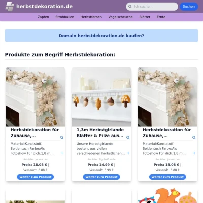 Screenshot herbstdekoration.de
