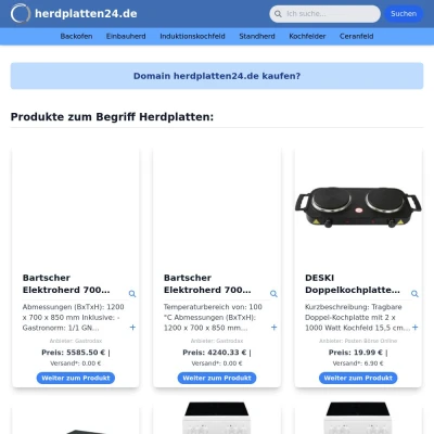 Screenshot herdplatten24.de