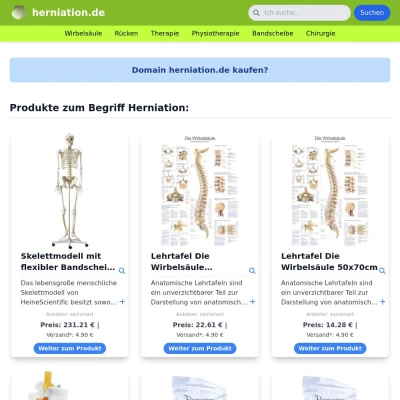 Screenshot herniation.de