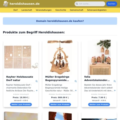 Screenshot heroldishausen.de