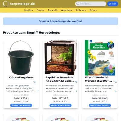 Screenshot herpetologe.de