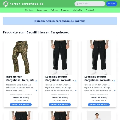 Screenshot herren-cargohose.de