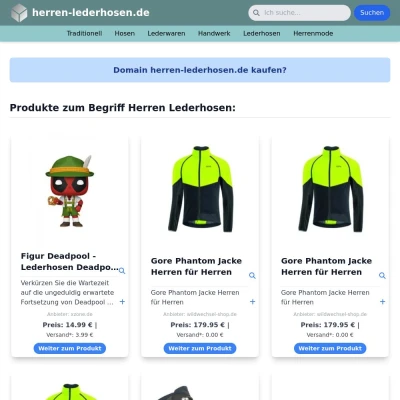 Screenshot herren-lederhosen.de