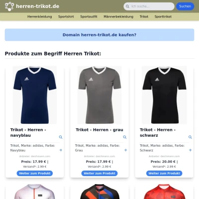 Screenshot herren-trikot.de