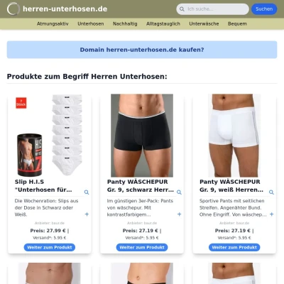 Screenshot herren-unterhosen.de