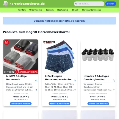 Screenshot herrenboxershorts.de