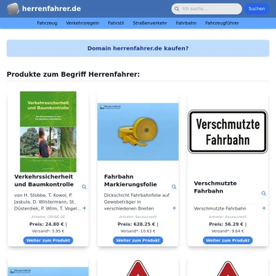 Screenshot herrenfahrer.de