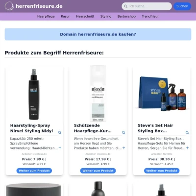 Screenshot herrenfriseure.de