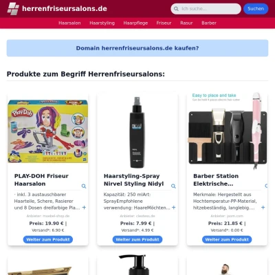 Screenshot herrenfriseursalons.de