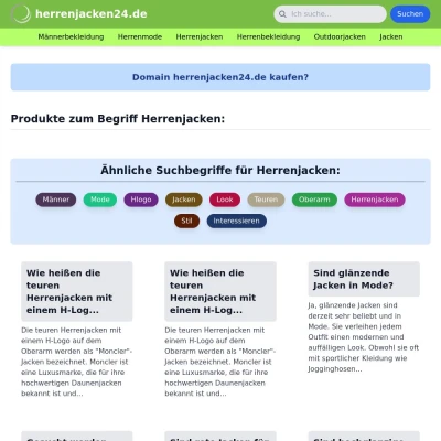 Screenshot herrenjacken24.de