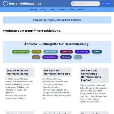 Screenshot herrenkleidung24.de