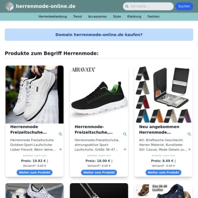 Screenshot herrenmode-online.de