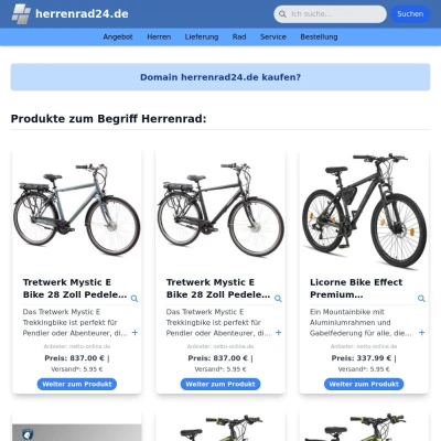 Screenshot herrenrad24.de