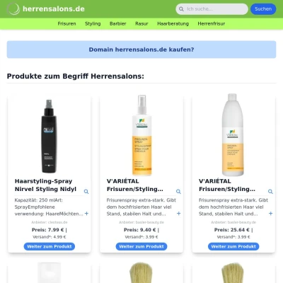 Screenshot herrensalons.de