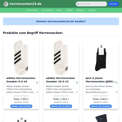 Screenshot herrensocken24.de