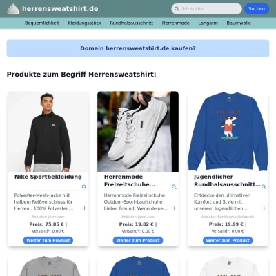 Screenshot herrensweatshirt.de