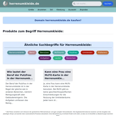 Screenshot herrenumkleide.de