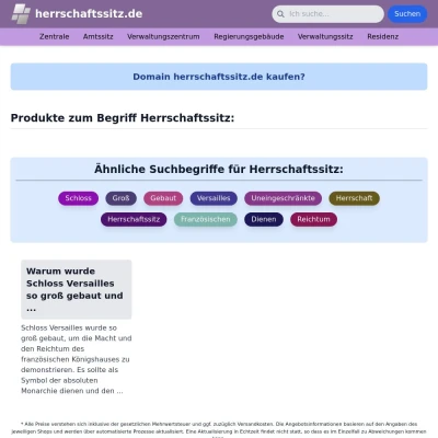 Screenshot herrschaftssitz.de