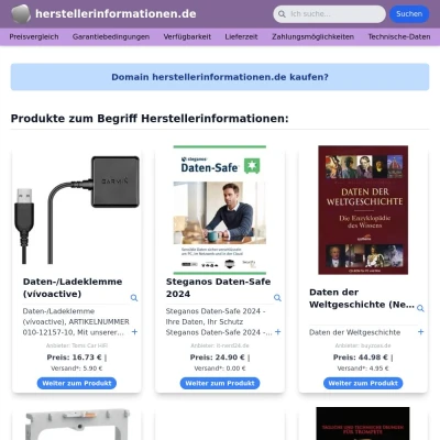 Screenshot herstellerinformationen.de