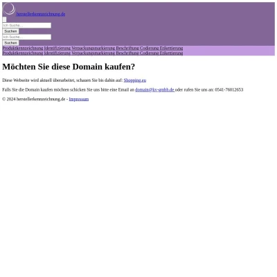 Screenshot herstellerkennzeichnung.de