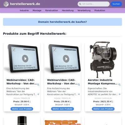 Screenshot herstellerwerk.de