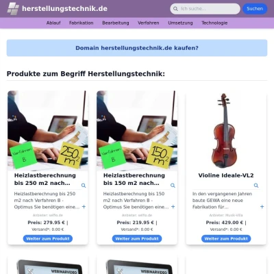 Screenshot herstellungstechnik.de