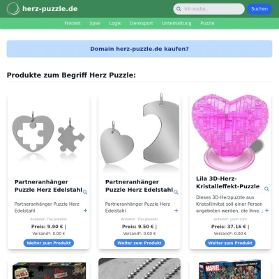 Screenshot herz-puzzle.de