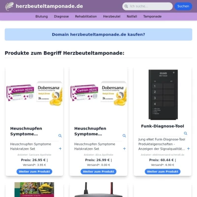 Screenshot herzbeuteltamponade.de