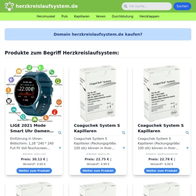 Screenshot herzkreislaufsystem.de