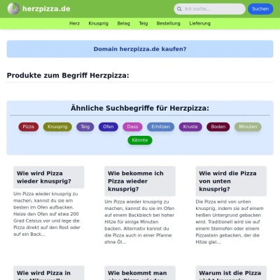 Screenshot herzpizza.de