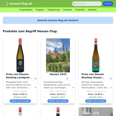 Screenshot hessen-flug.de
