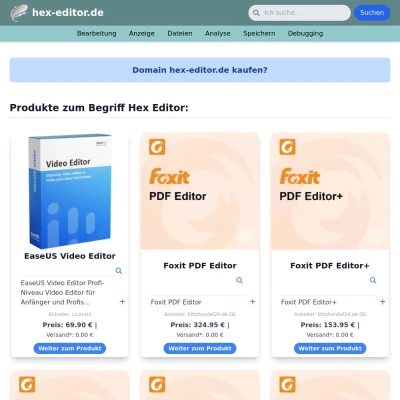 Screenshot hex-editor.de