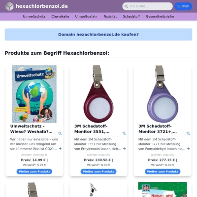 Screenshot hexachlorbenzol.de