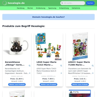 Screenshot hexalogie.de