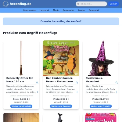 Screenshot hexenflug.de