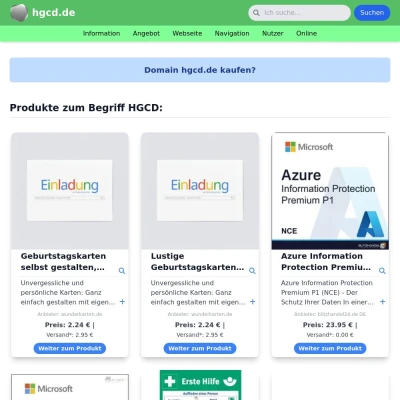Screenshot hgcd.de