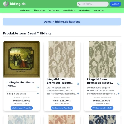 Screenshot hiding.de