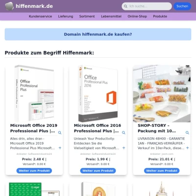 Screenshot hiffenmark.de