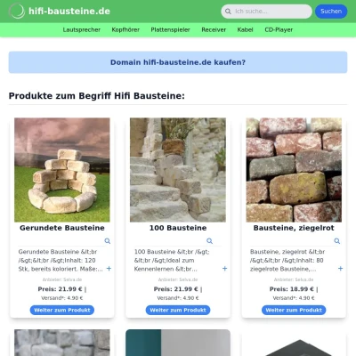Screenshot hifi-bausteine.de