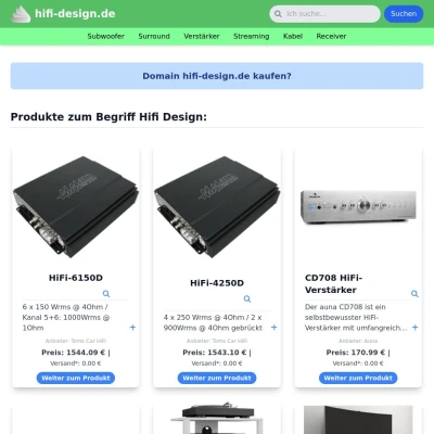 Screenshot hifi-design.de
