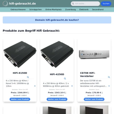 Screenshot hifi-gebraucht.de