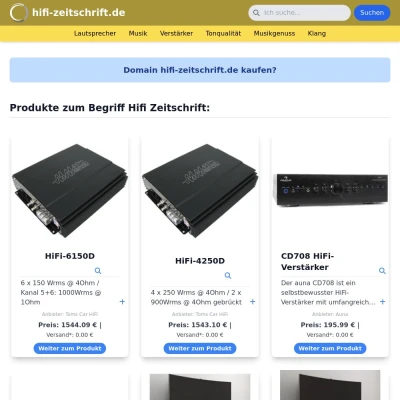 Screenshot hifi-zeitschrift.de