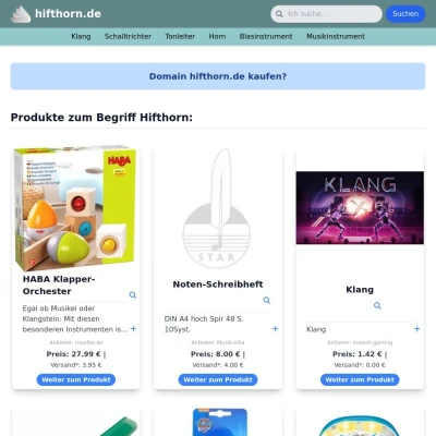 Screenshot hifthorn.de