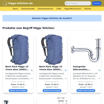 Screenshot higgs-teilchen.de