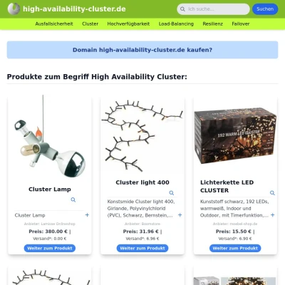 Screenshot high-availability-cluster.de