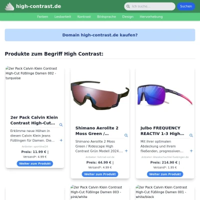 Screenshot high-contrast.de
