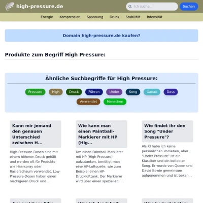 Screenshot high-pressure.de