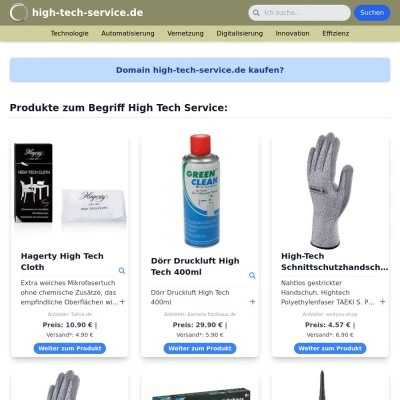 Screenshot high-tech-service.de