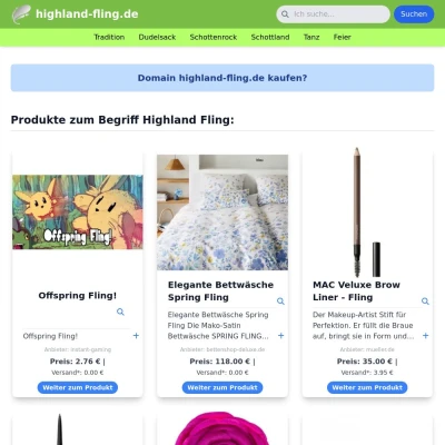 Screenshot highland-fling.de